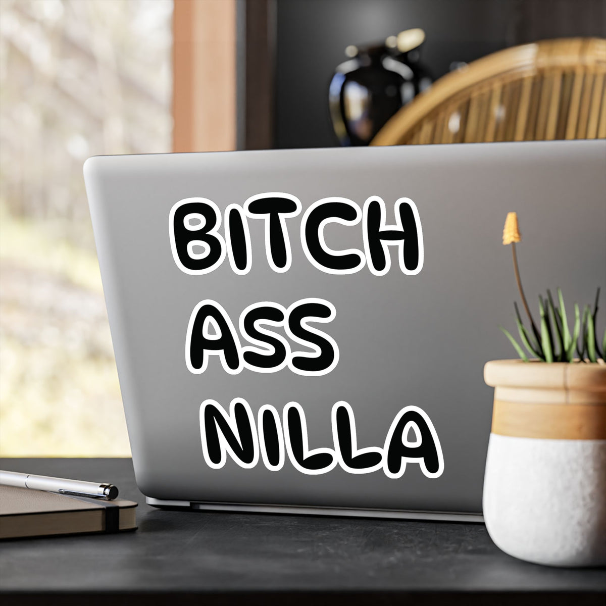 Bitch Ass Nilla Funny Kiss-Cut Vinyl Decal