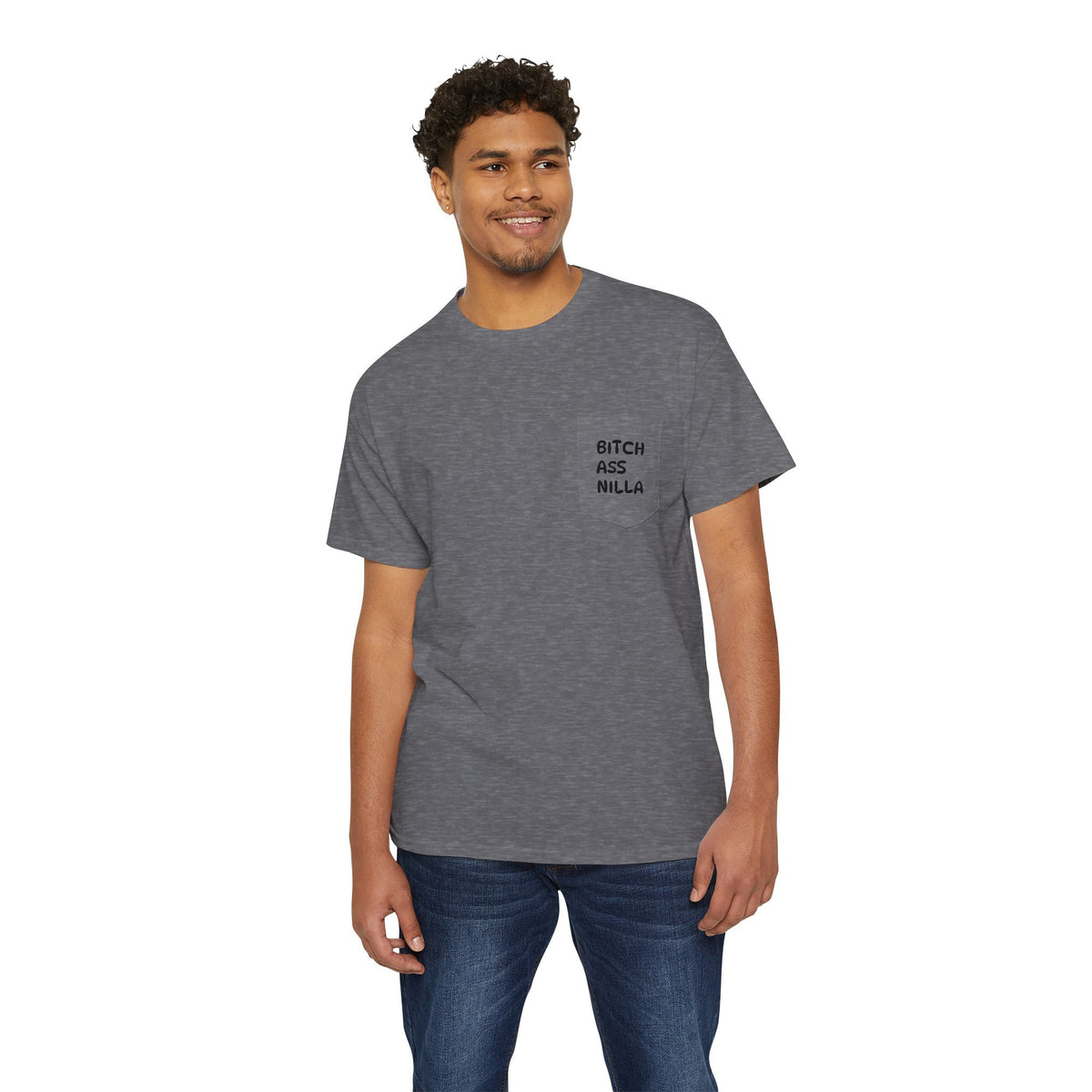 Pocket Tee — "Bitch Ass Nilla" Bold Graphic T‑Shirt