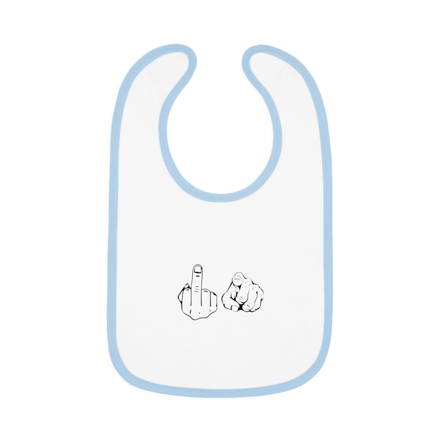 F U Baby Contrast Trim Jersey Bib