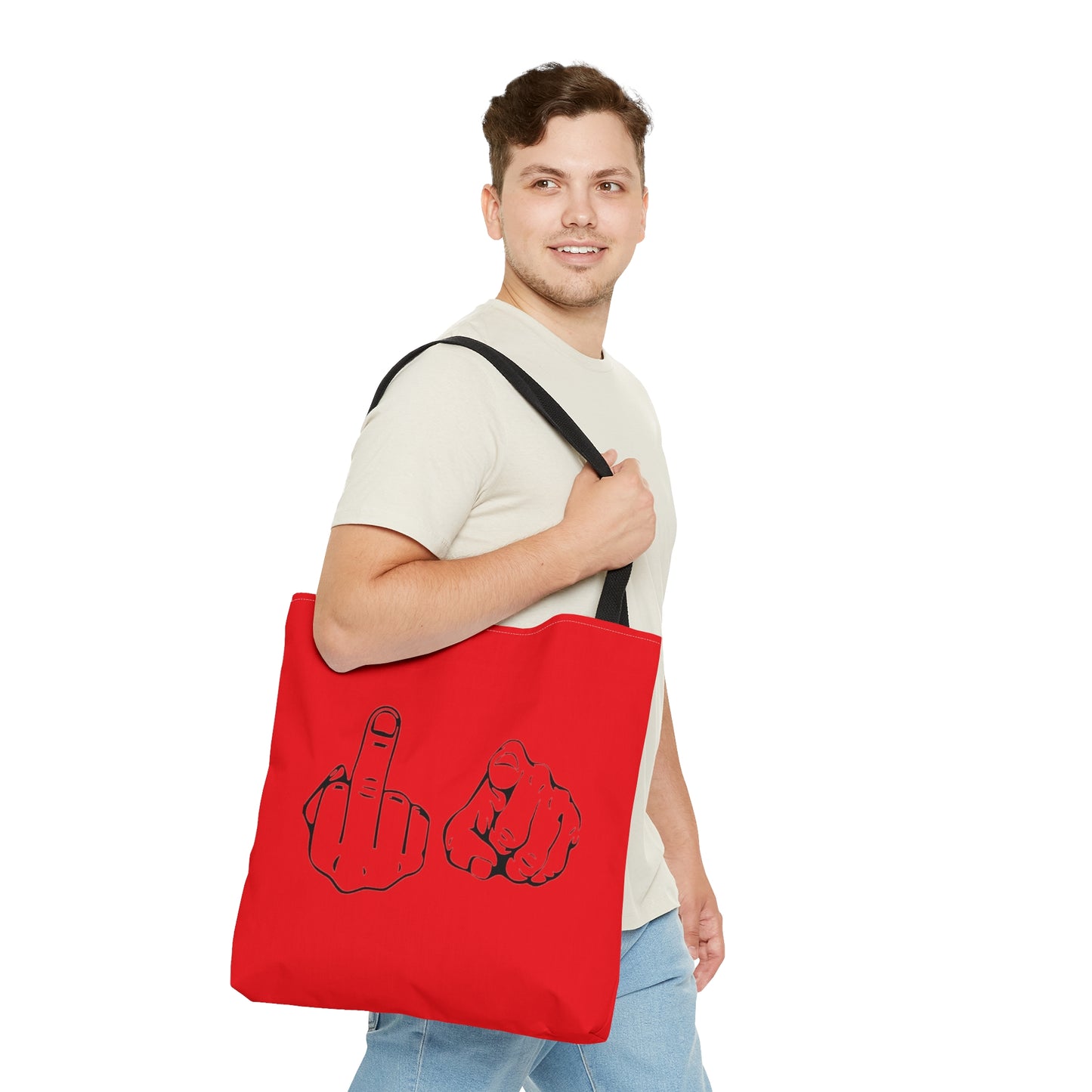 F U Red Tote Bag (AOP)