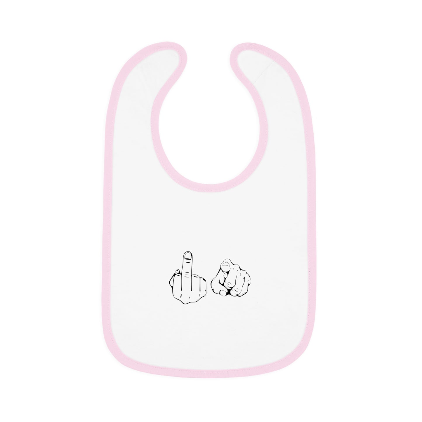 F U Baby Contrast Trim Jersey Bib