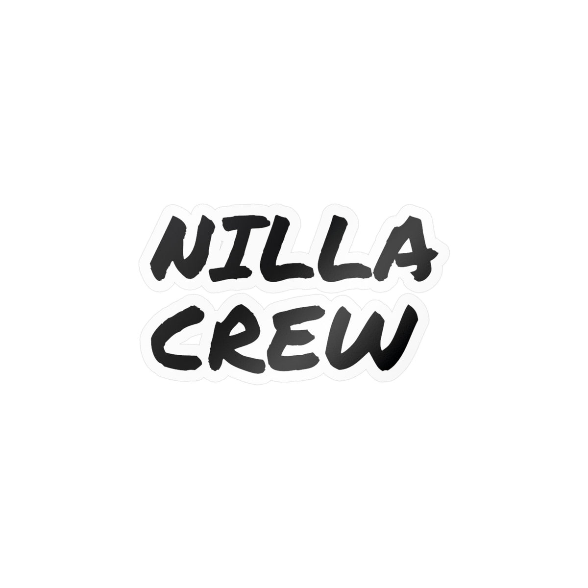 NILLA CREW Vinyl Sticker — Kiss-Cut Decal for Laptops, Water Bottles & Gear