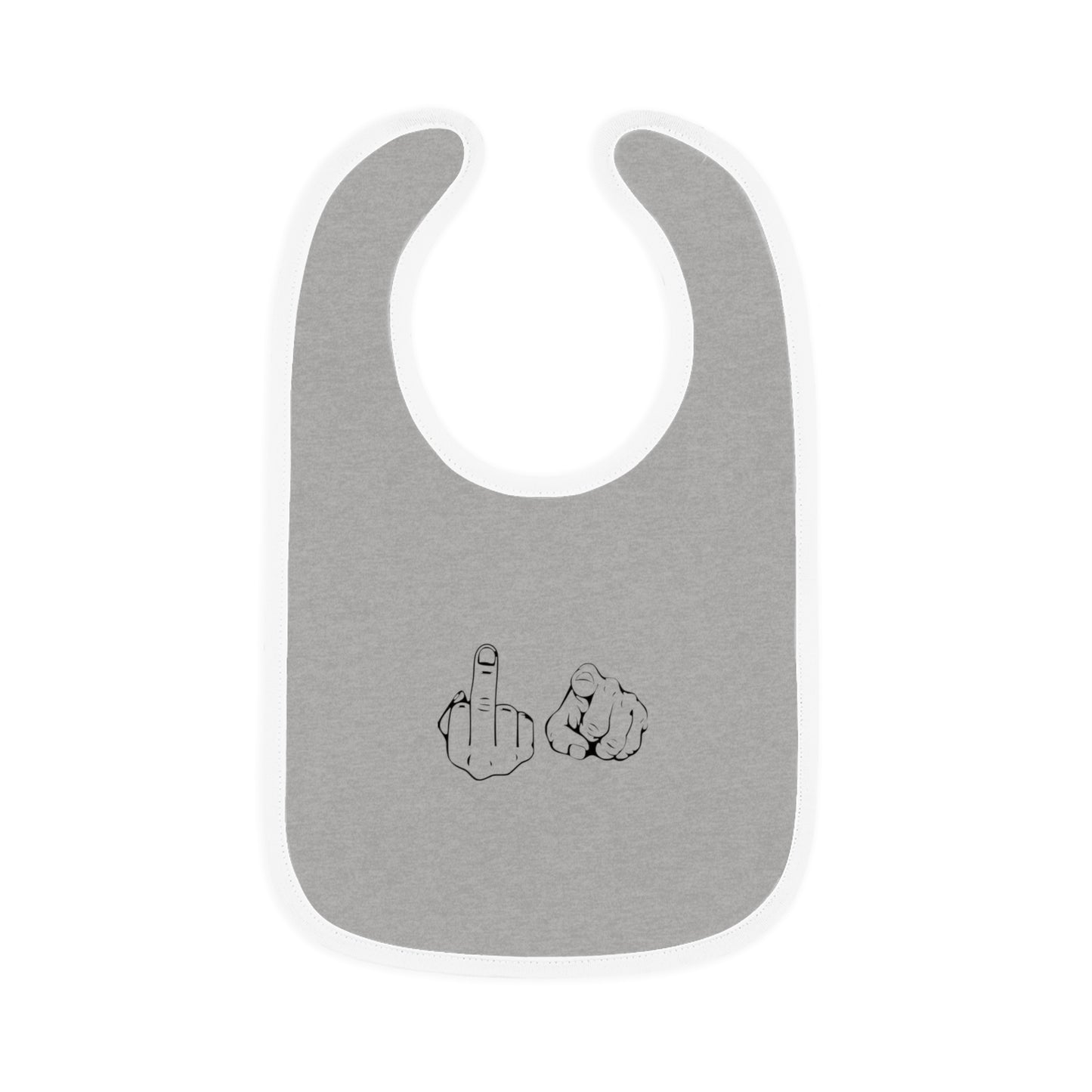 F U Baby Contrast Trim Jersey Bib